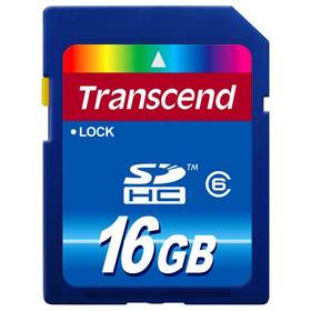 Transcend SDHC 16GB Class6 (TS16GSDHC6) modrá