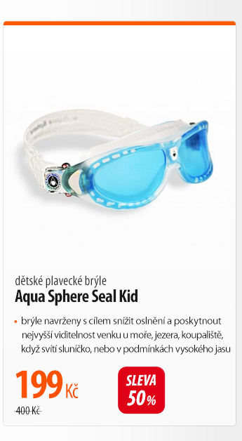Brýle plavecké dětské Aqua Sphere Seal Kid blue lens modré/průhledné