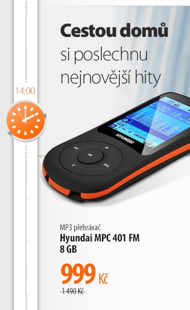 MP3 přehrávač Hyundai MPC 401 FM, 8GB