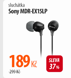 Sluchátka Sony MDREX15LPB.AE černá