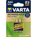 Bateria Ładowanie Varta Recycled HR03, AAA, 800mAh, Ni-MH, blistr 2ks (56813101402)
