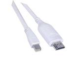 Kabel PremiumCord Mini DisplayPort / HDMI, 2m (kportadmk01-02) Biały
