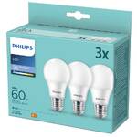 Żarówka LED Philips klasik, 8W, E27, chladná denní, 3ks (8719514403826)