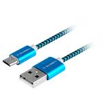Kabel GoGEN USB / micro USB, 1m, opletený (MICUSB100MM26) Niebieski