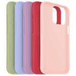 Zestaw pokrowców na telefon komórkowy FIXED Story na Apple iPhone 13 Pro (FIXST-793-5SET2) Czerwony/Niebieski/Zielony/Różowy /Purpurowy