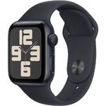 Inteligentny zegarek Apple Watch SE 2023 GPS 44mm pouzdro z temně inkoustového hliníku - temně inkoustový sportovní řemínek - S/M (MRE73QC/A)