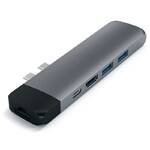 Hub USB Satechi USB-C PRO Hub (HDMI 4K, Pass Through Charging, 1x USB 3.0, 1x MicroSD, Ethernet) (ST-TCPHEM) Szary 