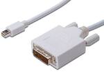 Kabel PremiumCord Mini DisplayPort / DVI, M/M, 1m (kportadmk02-01) Biały