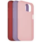 Zestaw pokrowców na telefon komórkowy FIXED Story na Apple iPhone 15 (FIXST-1200-3SET1) Czerwony/Różowy /Purpurowy