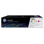 Toner HP 126A, 3x 1000 stran, CMY (CF341A)