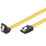 Kabel PremiumCord SATA 3.0 datový kabel 1.5GBs / 3GBs / 6GBs, kov.západka, 90°, 0,3m (kfsa-15-03)