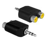 Redukcja GoGEN 2x RCA/3,5mm jack (2CINCHJACKFM01) Czarna