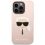 Obudowa dla telefonów komórkowych Karl Lagerfeld MagSafe Liquid Silicone Karl Head na Apple iPhone 14 Pro Max (KLHMP14XSLKHLP) Różowy 