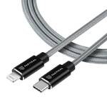 Kabel Tactical Fast Rope Aramid USB-C/Lightning MFi 0,3 m Szary 