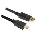 Kabel GoGEN DisplayPort / HDMI, 2m, pozlacený (DPHDMI200MM01) Czarny