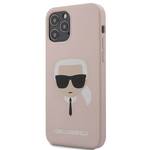 Obudowa dla telefonów komórkowych Karl Lagerfeld Head na Apple iPhone 12/12 Pro (KLHCP12MSLKHLP) Różowy 