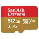 Karta pamięci SanDisk Micro SDXC Extreme 512GB UHS-I U3 (190R/130W) + adapter (SDSQXAV-512G-GN6MA)