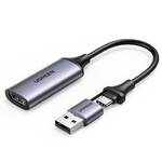 Redukcja UGREEN USB, USB-C/HDMI (40189) Szara