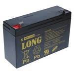 Akumulator kwasowo-ołowiowy Long ołowiowy Long 6V 12Ah F1 (WP12-6S) (PBLO-6V012-F1A) Czarny
