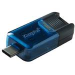 Pendrive, pamięć USB Kingston DataTraveler 80 M 128GB, USB-C (DT80M/128GB) Czarny/Niebieski