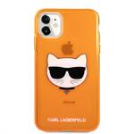Obudowa dla telefonów komórkowych Karl Lagerfeld Choupette Head na Apple iPhone 11 (KLHCN61CHTRO) Pomarańczowy