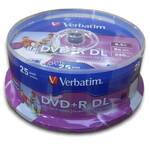 Dysk Verbatim DVD+R DualLayer, 8,5GB, 8x,  do nadruku , 25 szt. (43667)