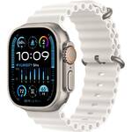 Inteligentny zegarek Apple Watch Ultra 2 GPS + Cellular, 49mm pouzdro z titanu - bílý oceánský řemínek (MREJ3CS/A)