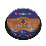 Dysk Verbatim DVD-R 4,7GB, 16x, 10  szt. (43523)