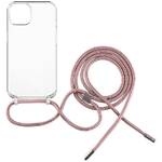 Obudowa dla telefonów komórkowych FIXED Pure Neck s růžovou šňůrkou na krk na Apple iPhone 13 (FIXPUN-723-PI) przezroczysty