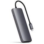 Hub USB Satechi Aluminium USB-C Hybrid Multiport adapter (SSD, HDMI 4K, 2 x USB-A, USB-C) - Space Grey (ST-UCHSEM)