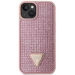 Obudowa dla telefonów komórkowych Guess Rhinestones Triangle Metal Logo na Apple iPhone 14 (GUHCP14SHDGTPP) Różowy 