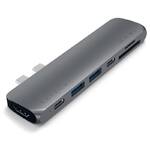 Hub USB Satechi USB-C PRO Hub (HDMI 4K, PassThroughCharging, 2x USB 3.0, 2xSD, ThunderBolt 3) (ST-CMBPM) Szary 