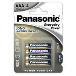 Baterie alkaliczne Panasonic AAA, LR03, Everyday, blistr 4 szt. (LR03EPS/4BP)