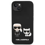 Obudowa dla telefonów komórkowych Karl Lagerfeld MagSafe Liquid Silicone Karl and Choupette na Apple iPhone 14 (KLHMP14SSSKCK) Czarny