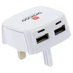 Adapter podróżny SKROSS pro UK, 2100mA, 2x USB výstup (DC10UK) Biały