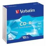 Dysk Verbatim Extra Protection CD-R 700MB/80min, 52x, slim, 10ks (43415)