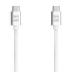 Kabel ER Power USB-C/USB-C 5A 100W - 2 m (ERPWCC5AP200-WH) Biały