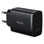 Ładowarka sieciowa Baseus 3x USB-A 17 W (CCXJ020101) Czarna