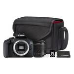 Aparat cyfrowy Canon EOS 2000D + 18-55 IS II + SB130 + 16GB karta (2728C013AA) Czarny