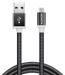 Kabel ADATA USB/micro USB, 1m, pletený (AMUCAL-100CMK-CBK) Czarny