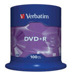 Dysk Verbatim DVD+R 4,7GB, 16x, 100cake (43551)