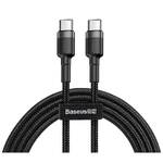 Kabel Baseus Cafule USB-C/USB-C, PD 2.0 60W, 1m (CATKLF-GG1) Czarny