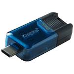Pendrive, pamięć USB Kingston DataTraveler 80 M 64GB, USB-C (DT80M/64GB) Czarny/Niebieski