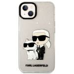 Obudowa dla telefonów komórkowych Karl Lagerfeld IML Glitter Karl and Choupette NFT na Apple iPhone 13 (KLHCP13MHNKCTGT) przezroczysty