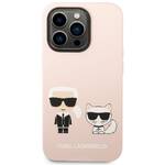 Obudowa dla telefonów komórkowych Karl Lagerfeld and Choupette Liquid Silicone na Apple iPhone 14 Pro Max (KLHCP14XSSKCI) Różowy 