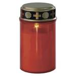 Dekoracja LED EMOS hřbitovní svíčka červená, 2x C, venkovní i vnitřní, teplá bílá, časovač (DCCV19)