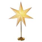 Dekoracja LED EMOS vánoční hvězda papírová se zlatým stojánkem, 45 cm, vnitřní (DCAZ15)