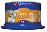 Dysk Verbatim DVD-R 4.7GB, 16x, do nadruku, 50 szt. (43533)