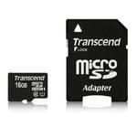 Karta pamięci Transcend MicroSDHC Premium 16GB UHS-I U1 (45MB/s) + adapter (TS16GUSDU1)