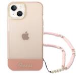 Obudowa dla telefonów komórkowych Guess Camera Outline Translucent na Apple iPhone 14 (GUHCP14SHGCOHP) Różowy 